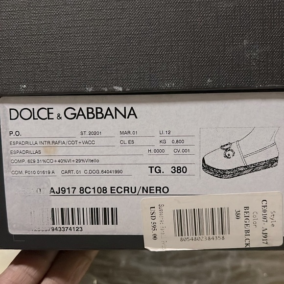 Dolce & Gabbana Braided Raffia Espadrilles With Dg Amore Logo - Picture 9 of 12